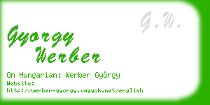 gyorgy werber business card